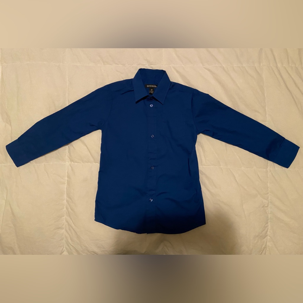 Boys Blue Collared Button Down